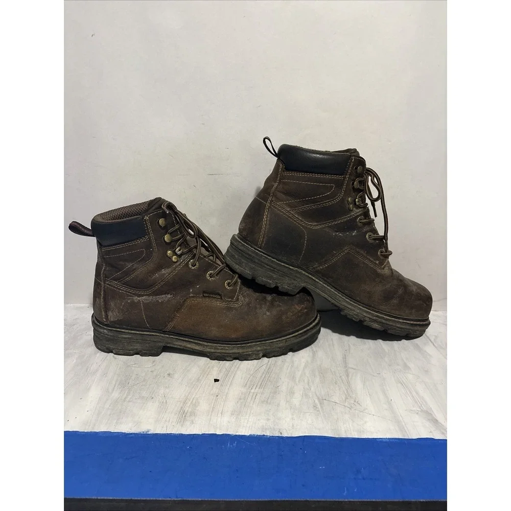 Wolverine Brown Nolan Steel Toe Waterproof Work Boots  Men's 10EW Wear